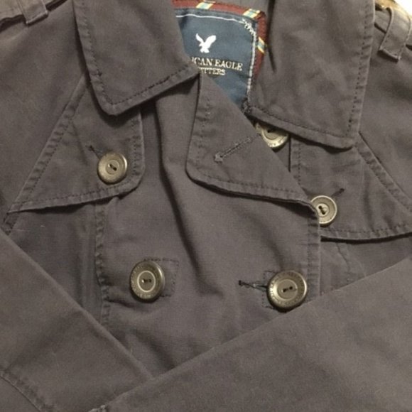 Y2K Vintage Navy Cropped Double Breasted Blazer Jacket - Picture 8 of 13